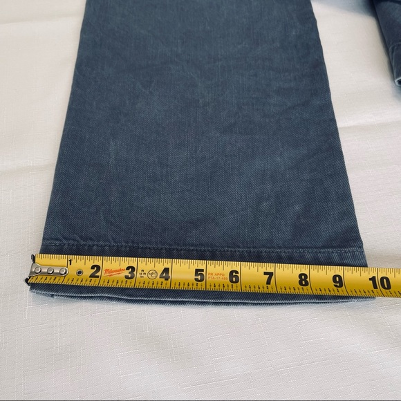 American Eagle wide leg crop pants blue denim jeans 8 X LONG loose wide legged - Picture 10 of 15